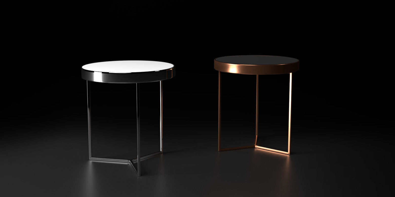 Tables collection two side 3D model_22