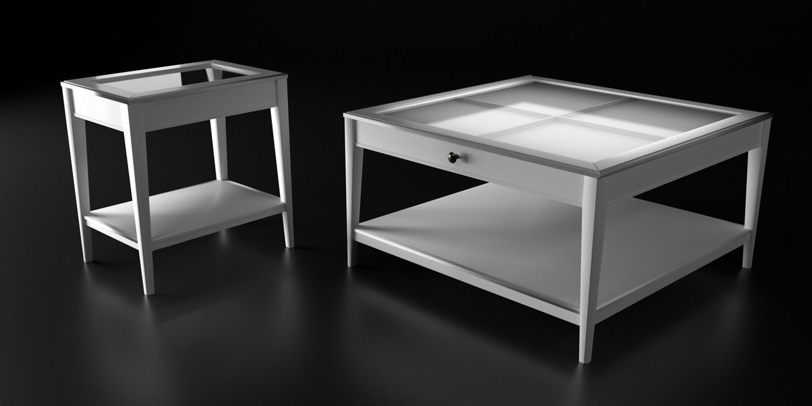 Tables collection two side 3D model_16