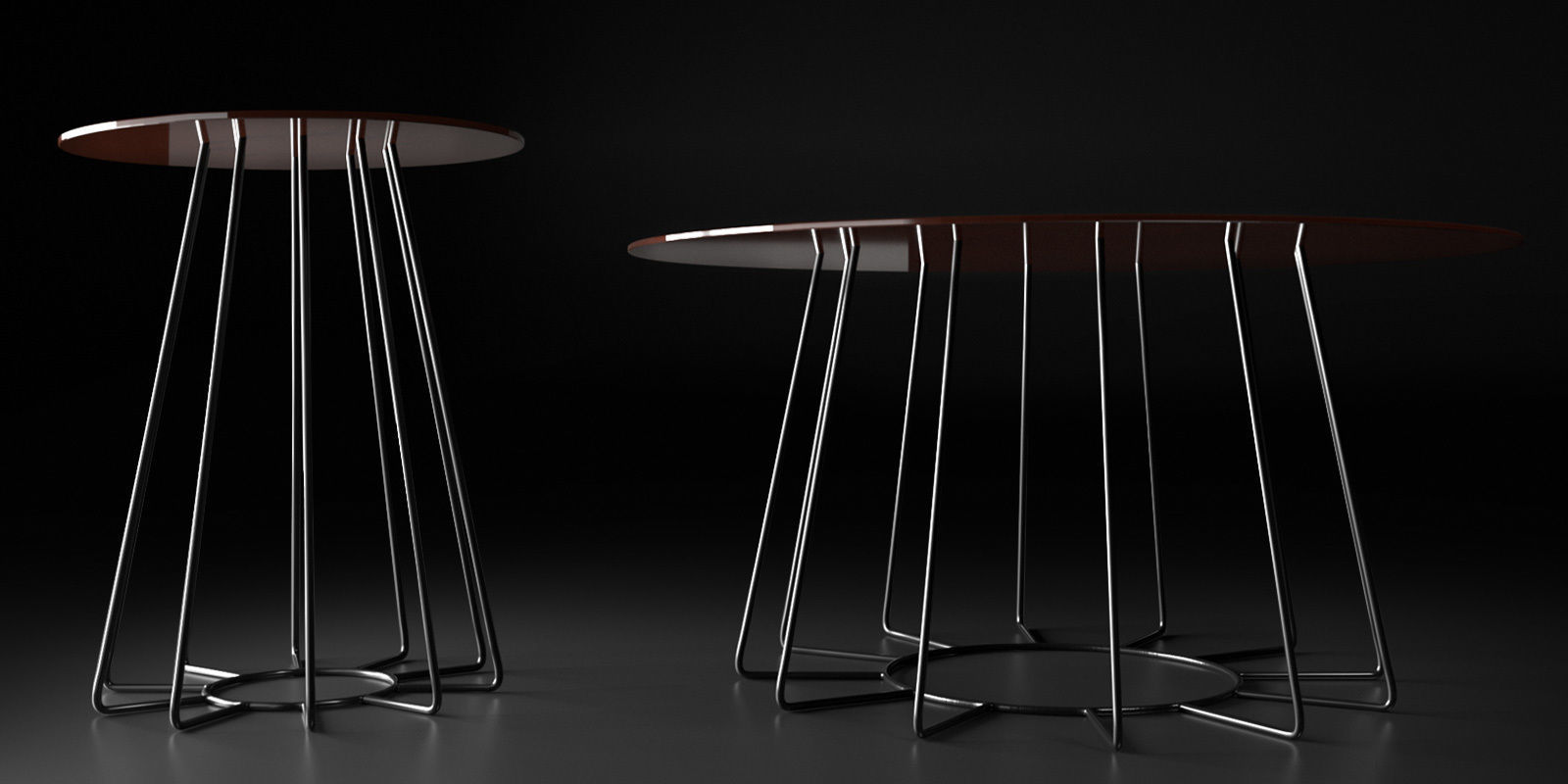 Tables collection two side 3D model_61