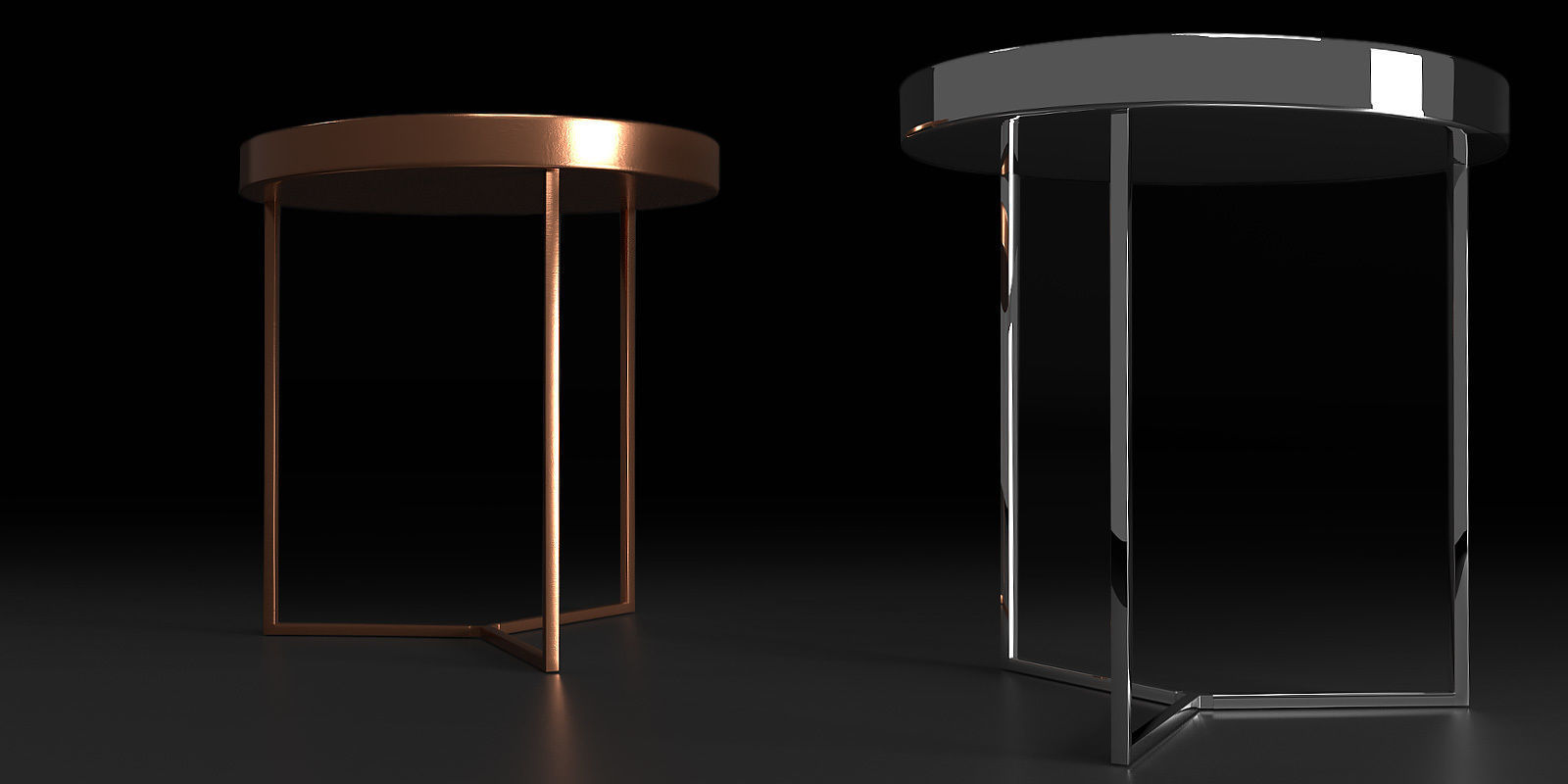Tables collection two side 3D model_13