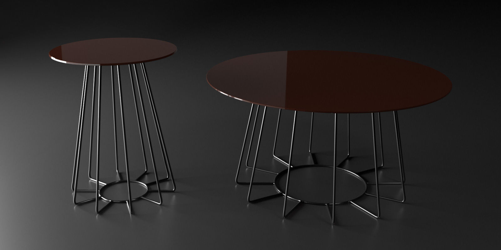 Tables collection two side 3D model_62