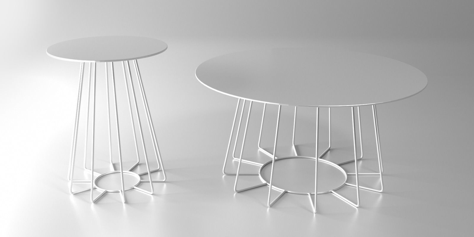 Tables collection two side 3D model_63
