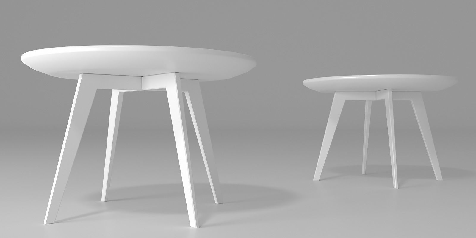 Tables collection two side 3D model_53