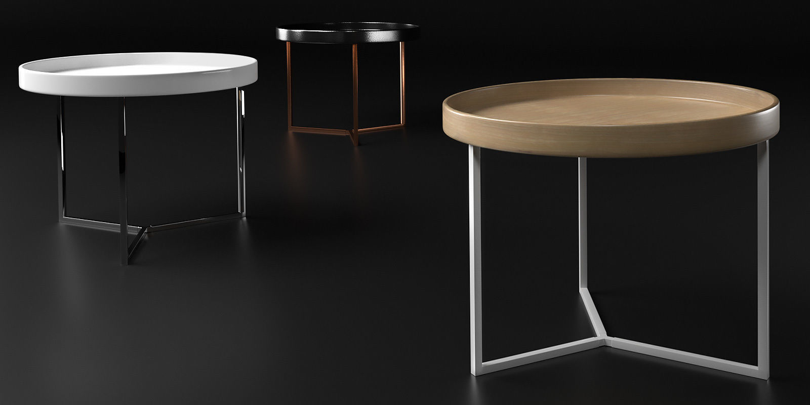 Tables collection two side 3D model_29
