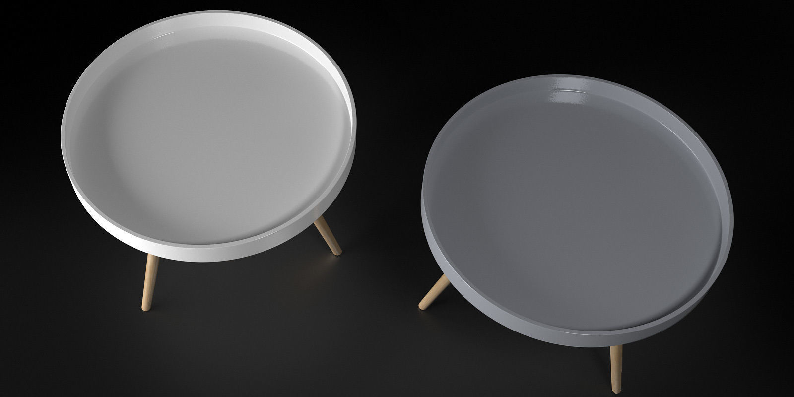 Tables collection two side 3D model_37