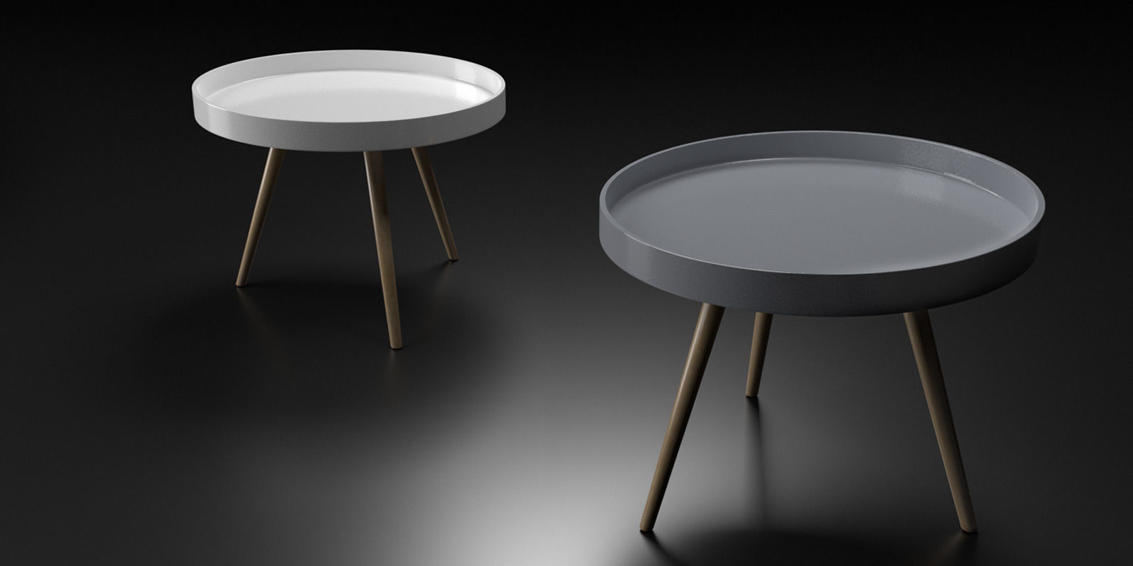 Tables collection two side 3D model_38