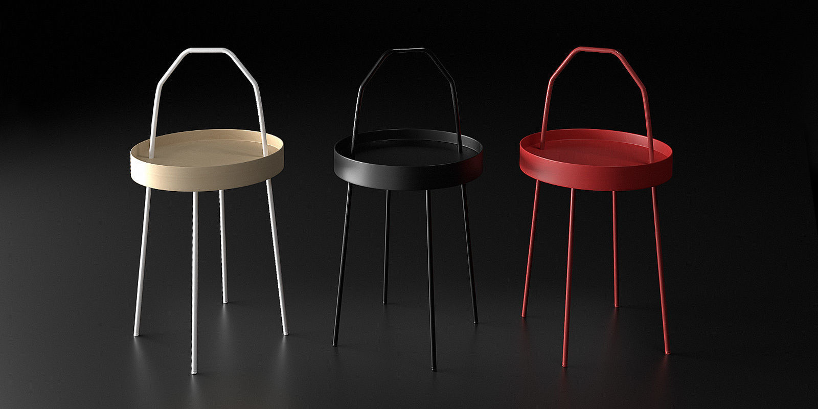 Tables collection two side 3D model_69