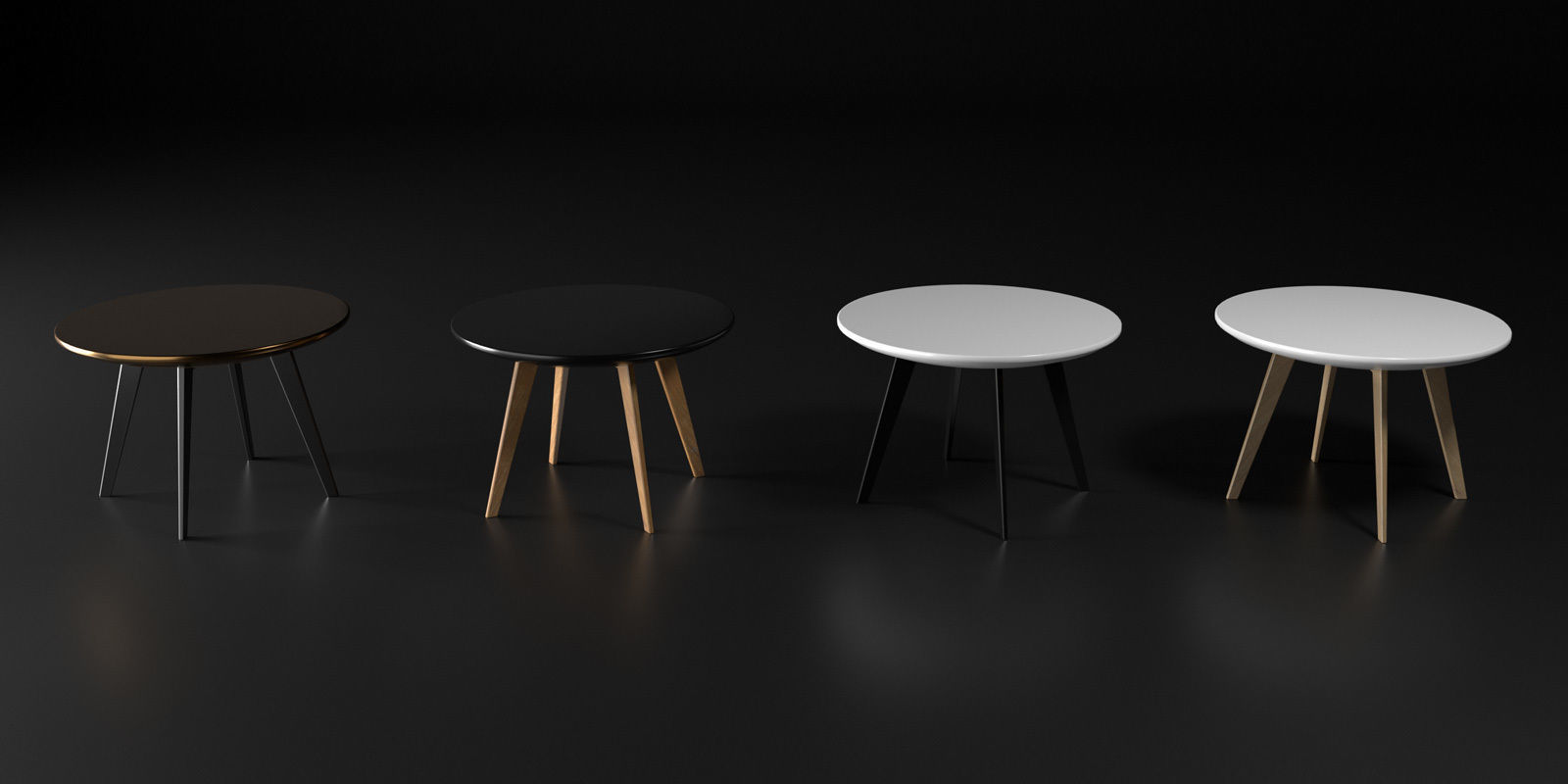 Tables collection two side 3D model_51