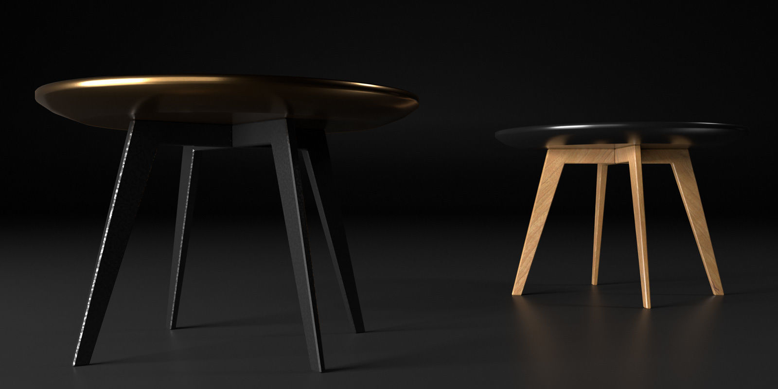 Tables collection two side 3D model_52