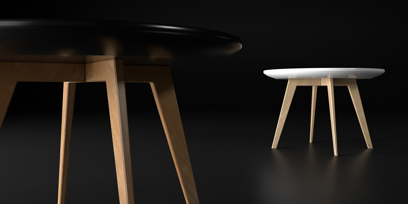 Tables collection two side 3D model_6