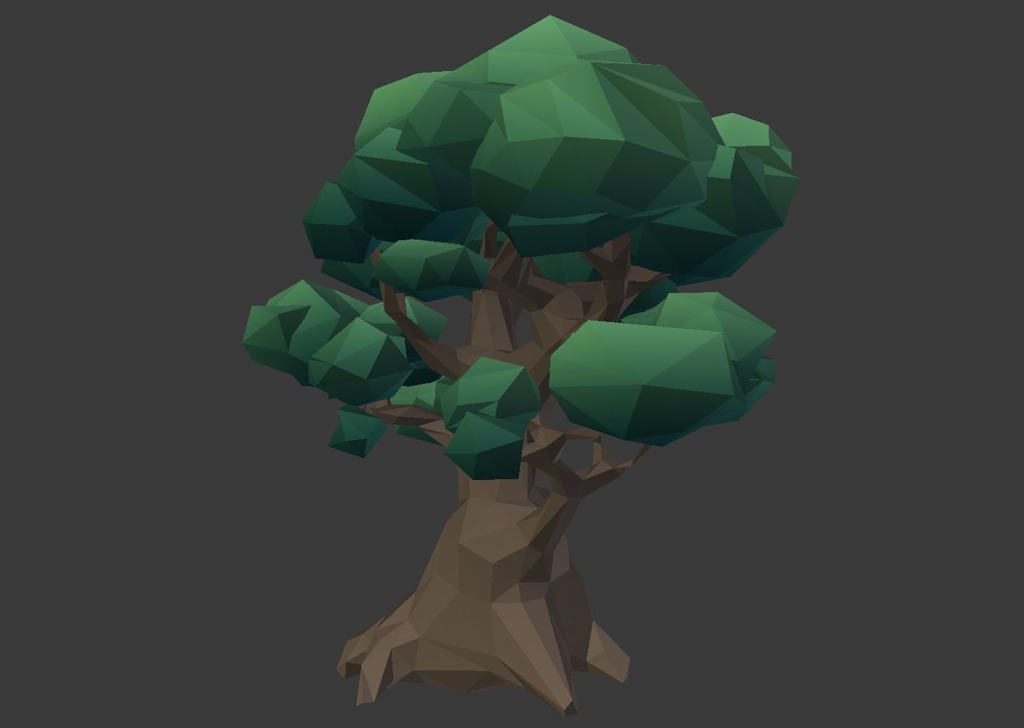 Low Poly Tree Big Free low-poly 3D model_7