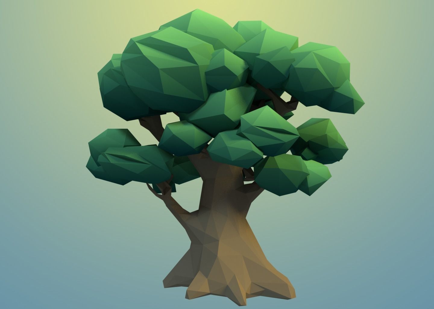 Low Poly Tree Big Free low-poly 3D model_3