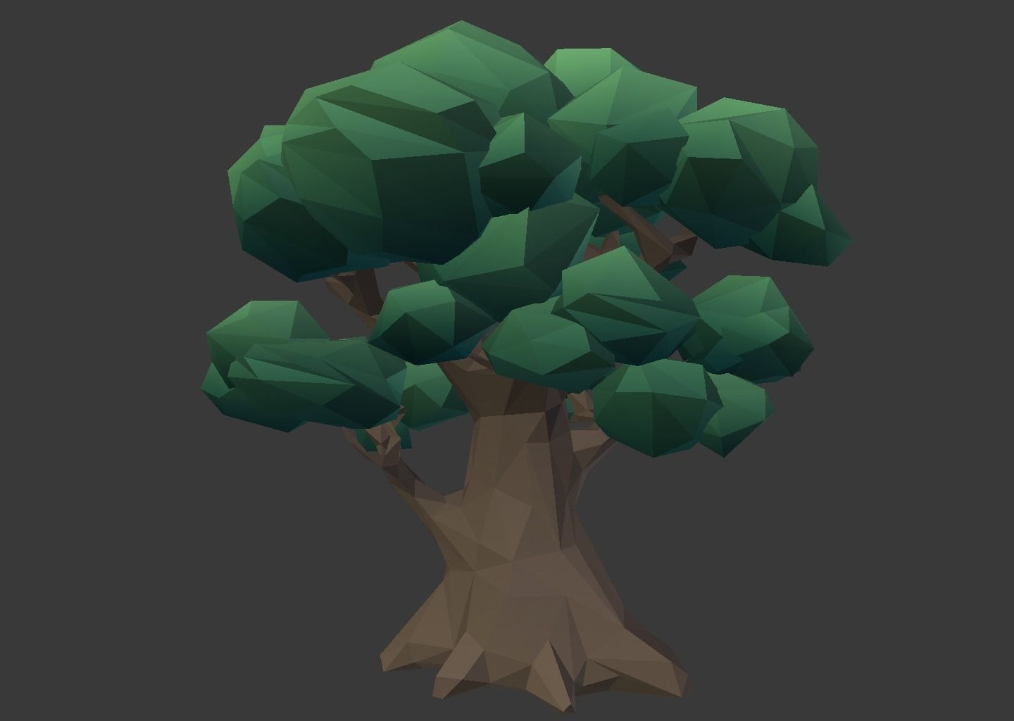 Low Poly Tree Big Free low-poly 3D model_8