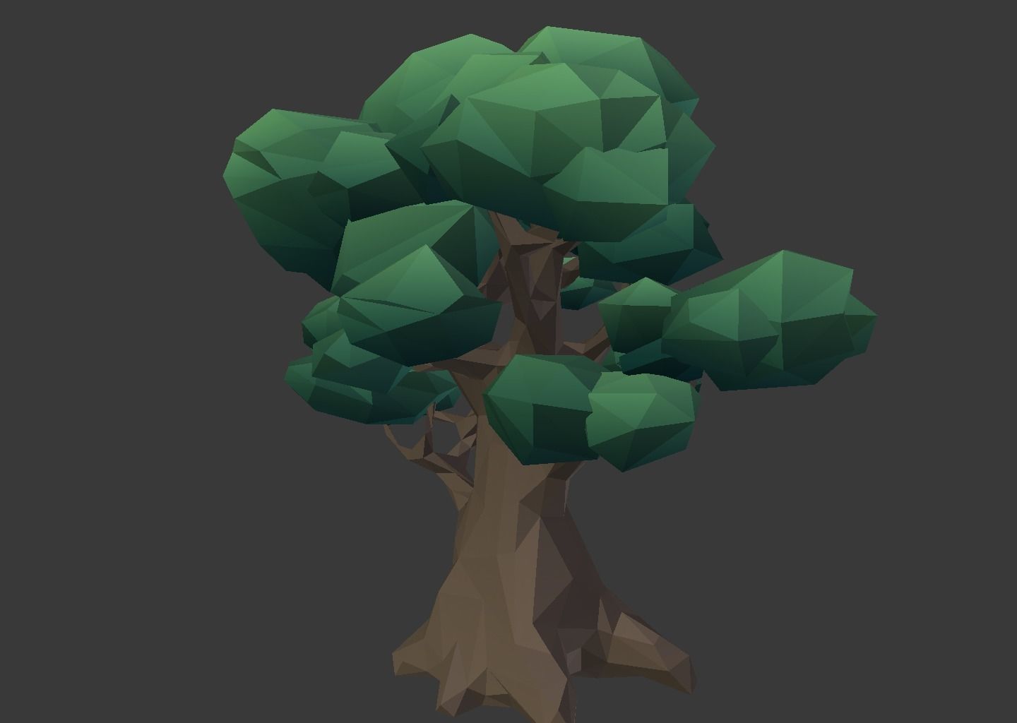 Low Poly Tree Big Free low-poly 3D model_9