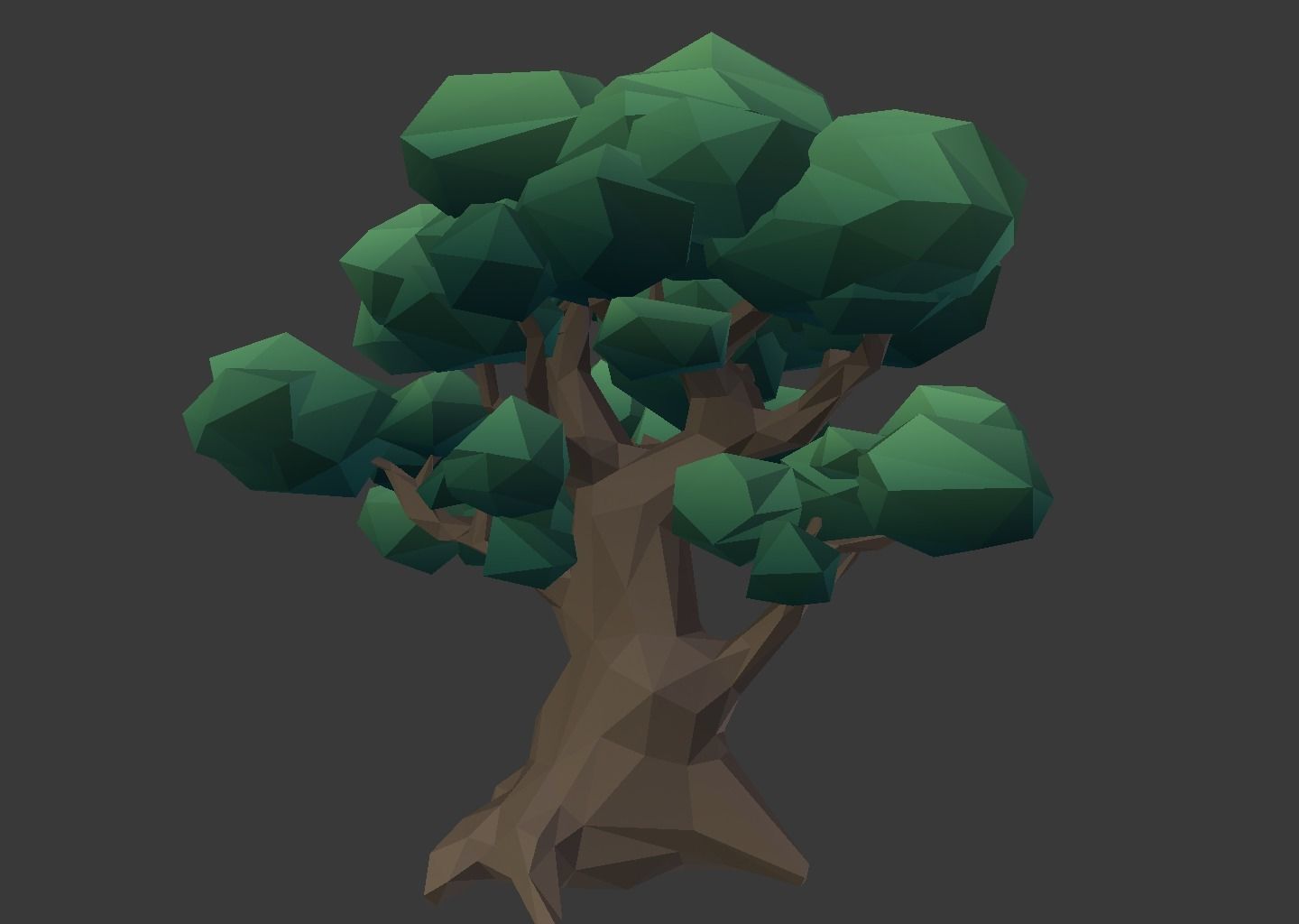 Low Poly Tree Big Free low-poly 3D model_6