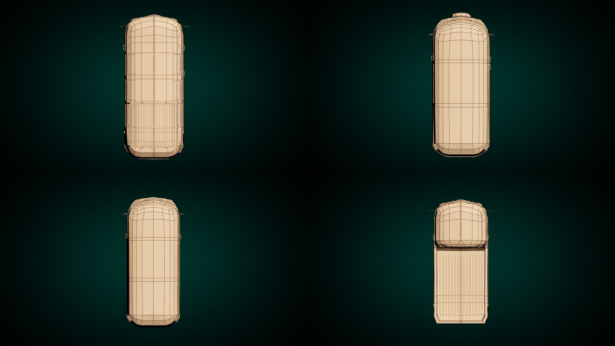 Low-Poly Cartoon Camper Pack 3D Model Collection_8