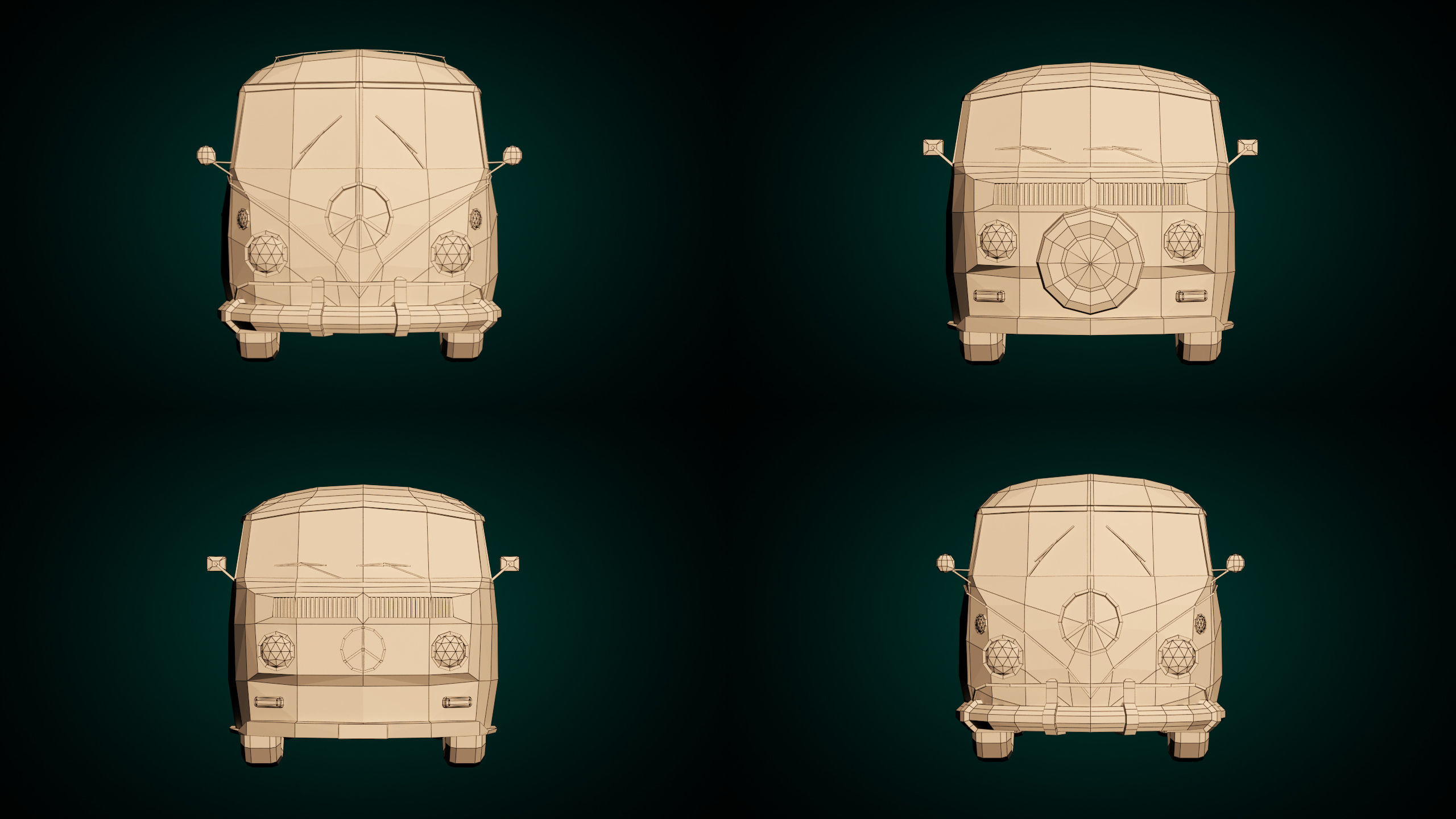 Low-Poly Cartoon Camper Pack 3D Model Collection_10