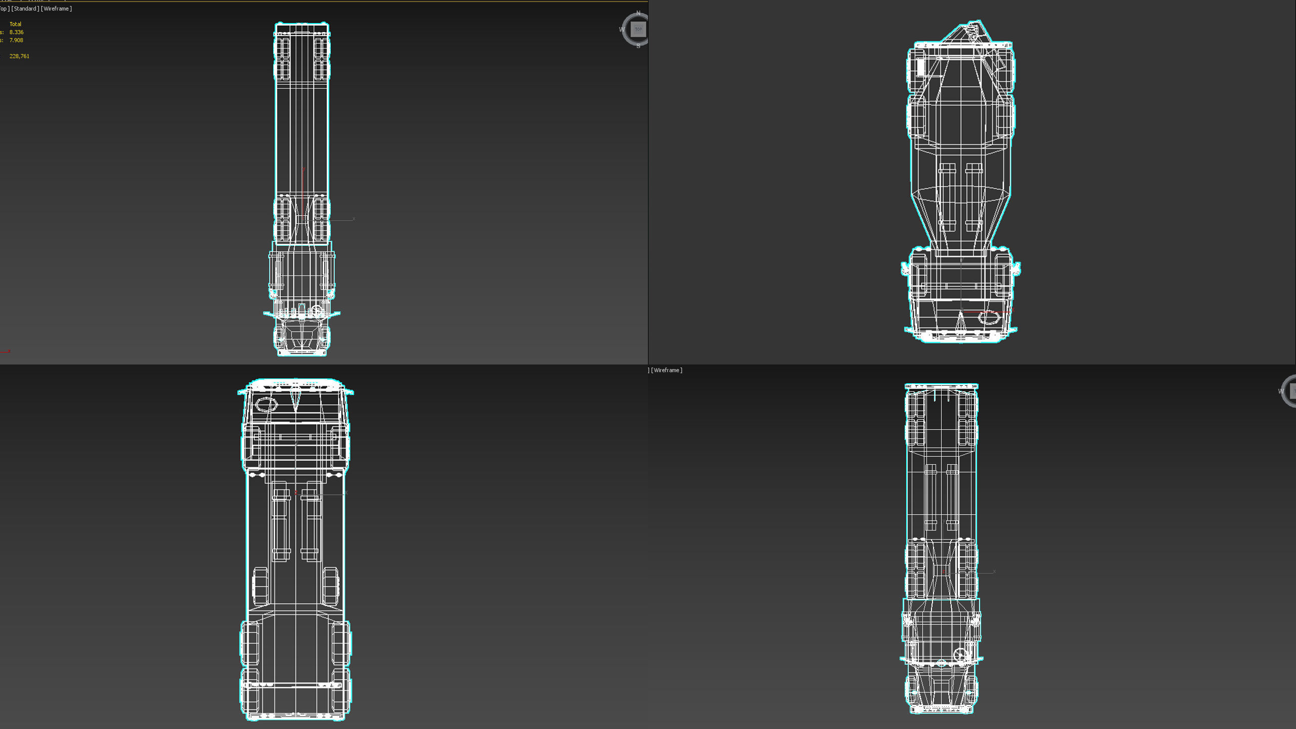 Low Poly Cartoon Truck Pack 01 3D Model Collection_22