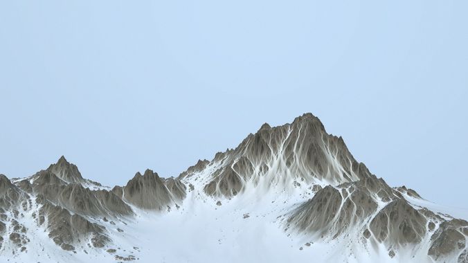 snow mountain  Low-poly 3D model