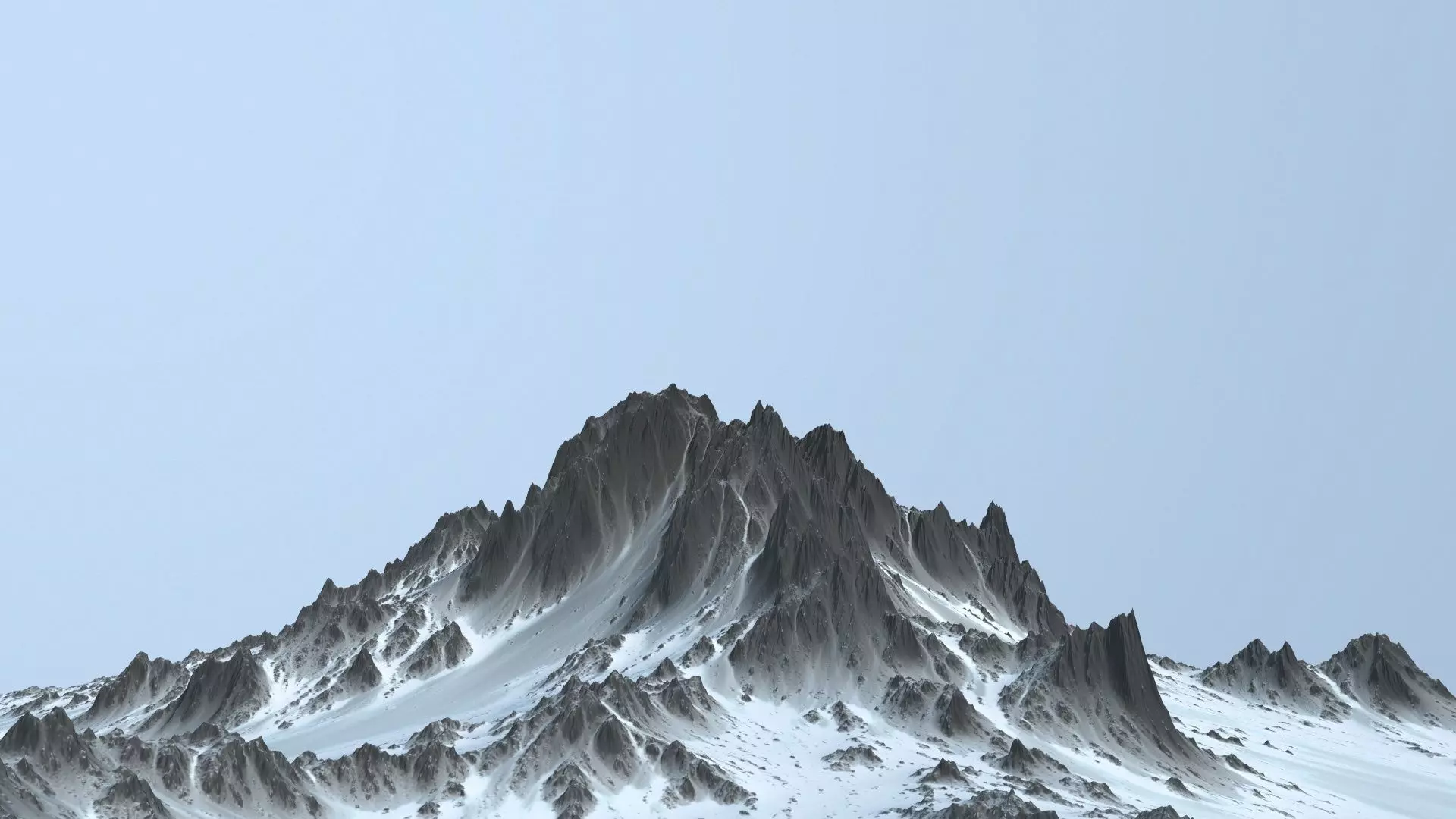 snow mountain Low-poly 3D model