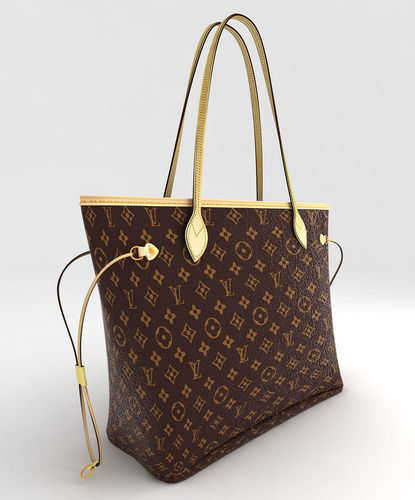Louis Vuitton Neverfull 2012 Low-poly 3D model