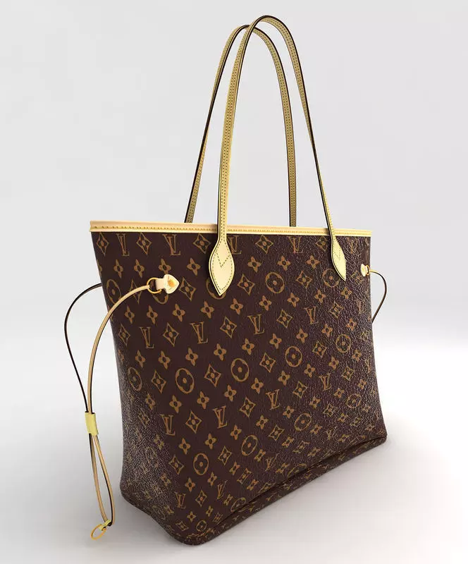 Louis Vuitton Neverfull 2012 Low-poly 3D model