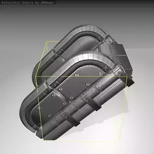 Futuristic Stairs - 30 - Basic Textures