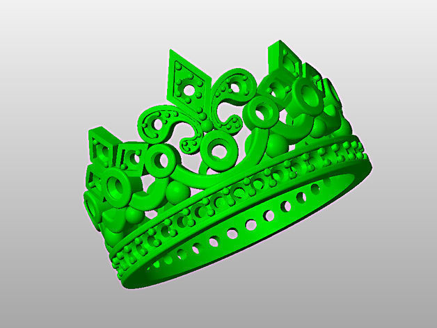 Crown Ring Free 3D print model