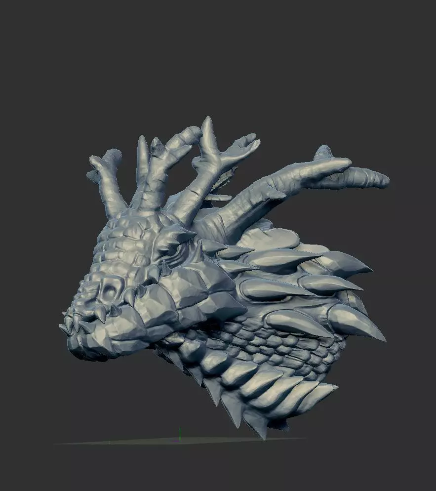 Dragonbust 6 3D print model dragon head 3D print model_0