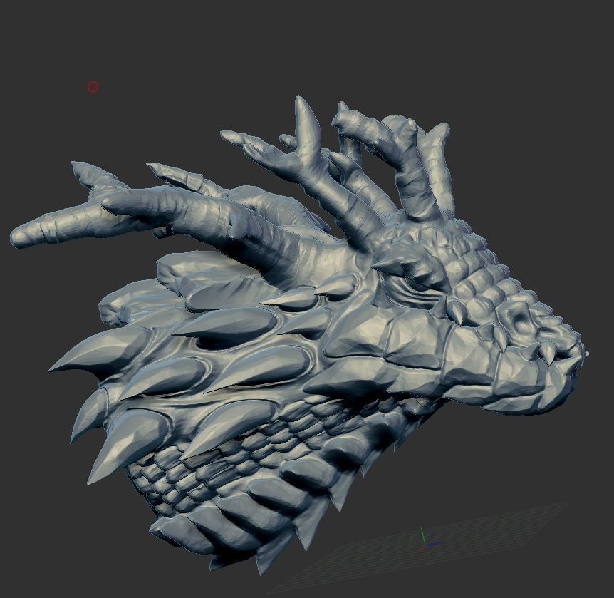 Dragonbust 6 3D print model dragon head 3D print model_1