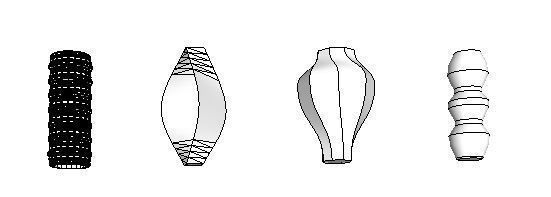 vases decor set Low-poly 3D model_2