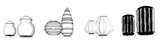 vases decor set Low-poly 3D model_3
