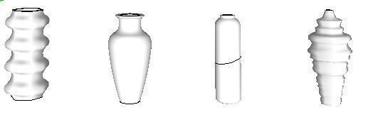 vases decor set Low-poly 3D model_4