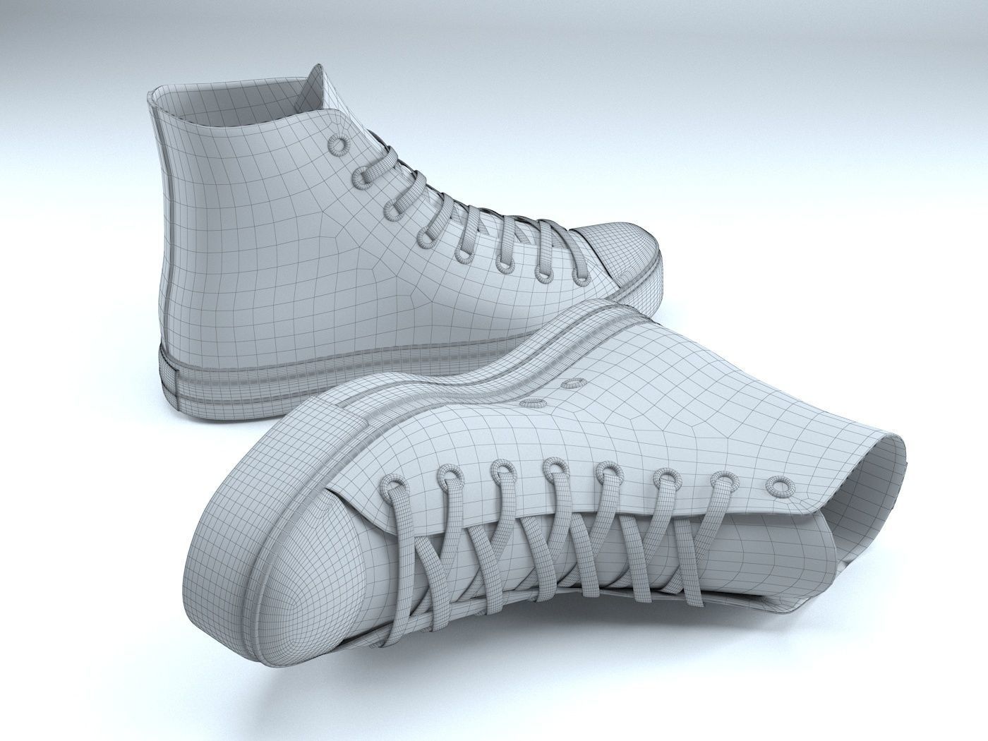 Converse Shoes 3D model_1