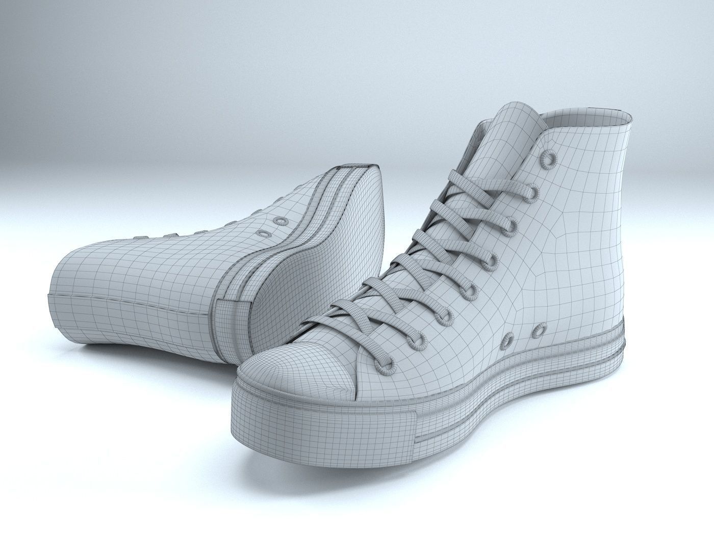 Converse Shoes 3D model_2