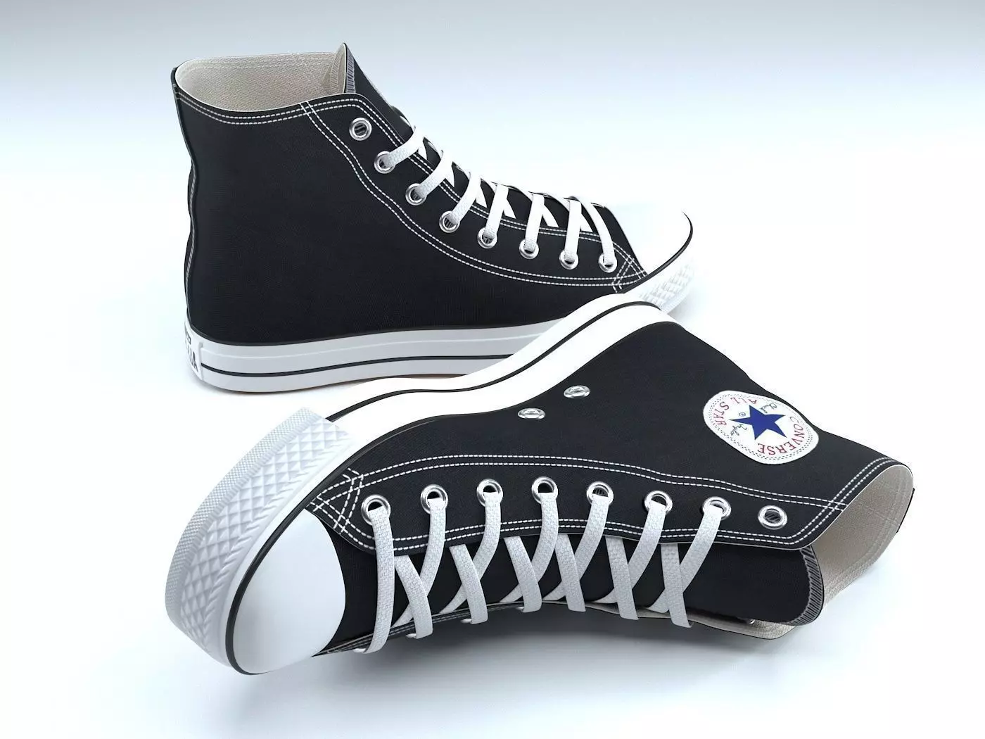 Converse Shoes 3D model_0