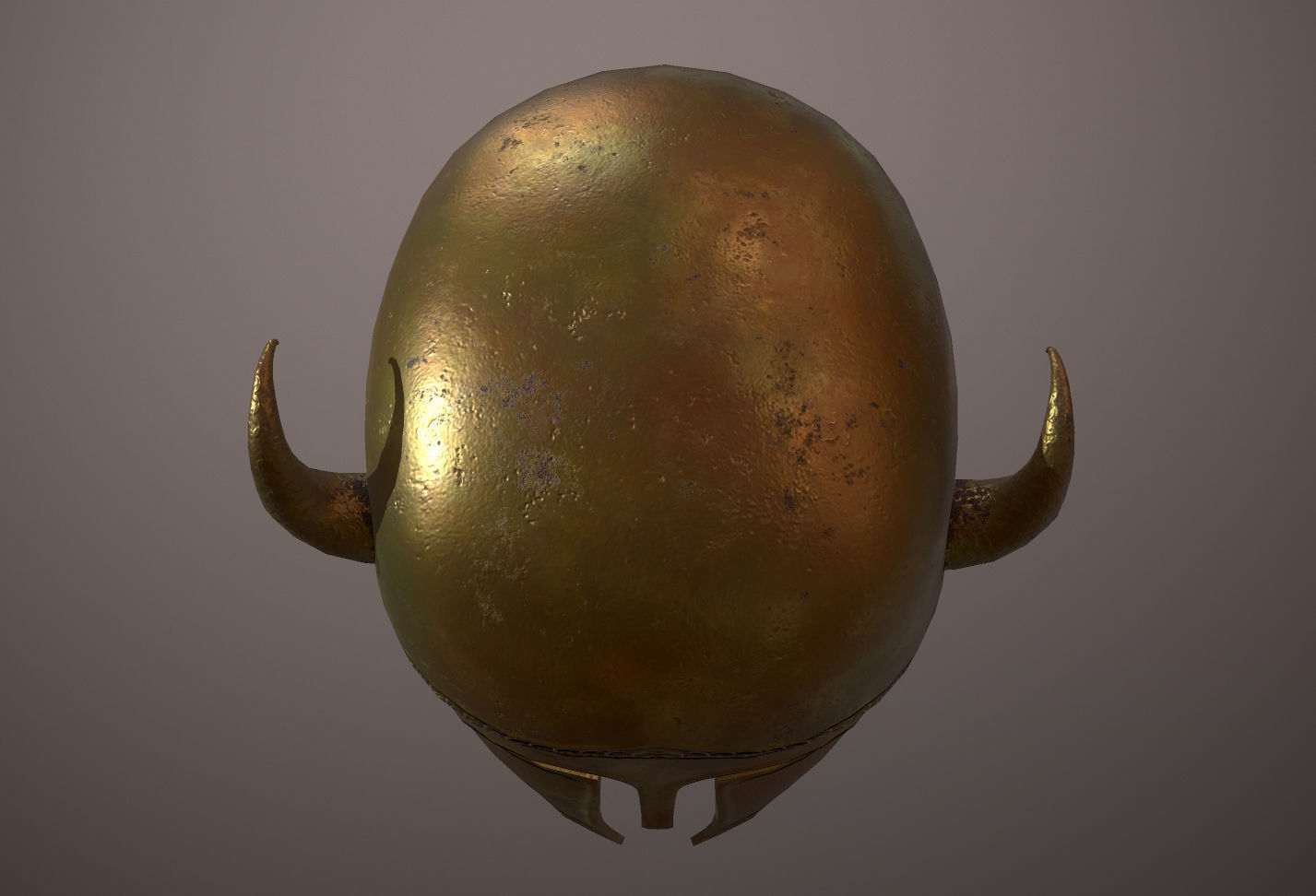 Ancient Helmet Low-poly 3D model_3