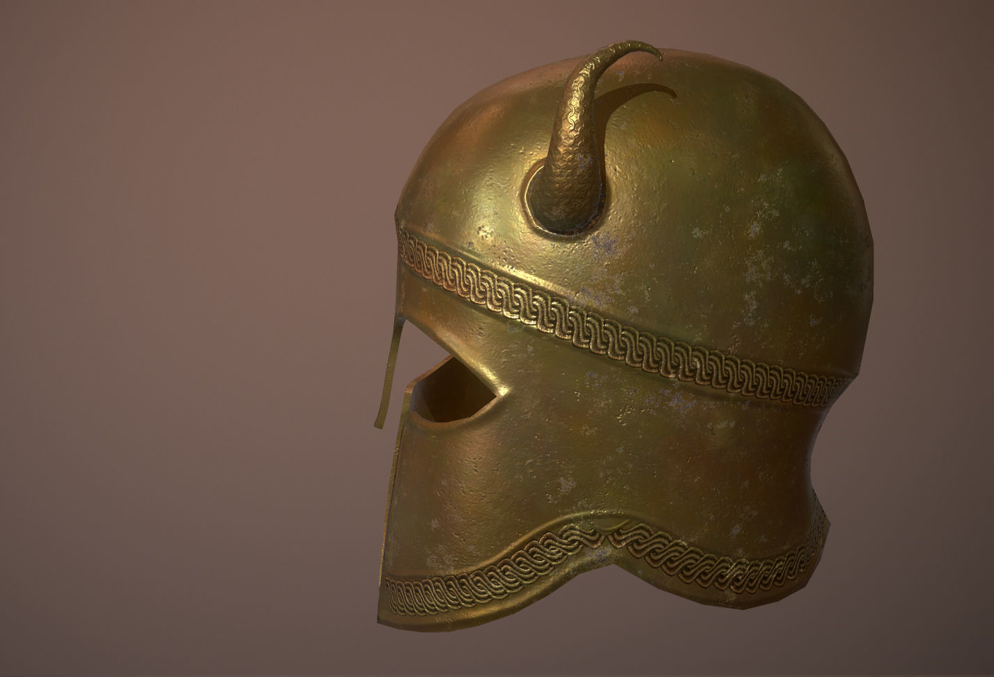 Ancient Helmet Low-poly 3D model_11
