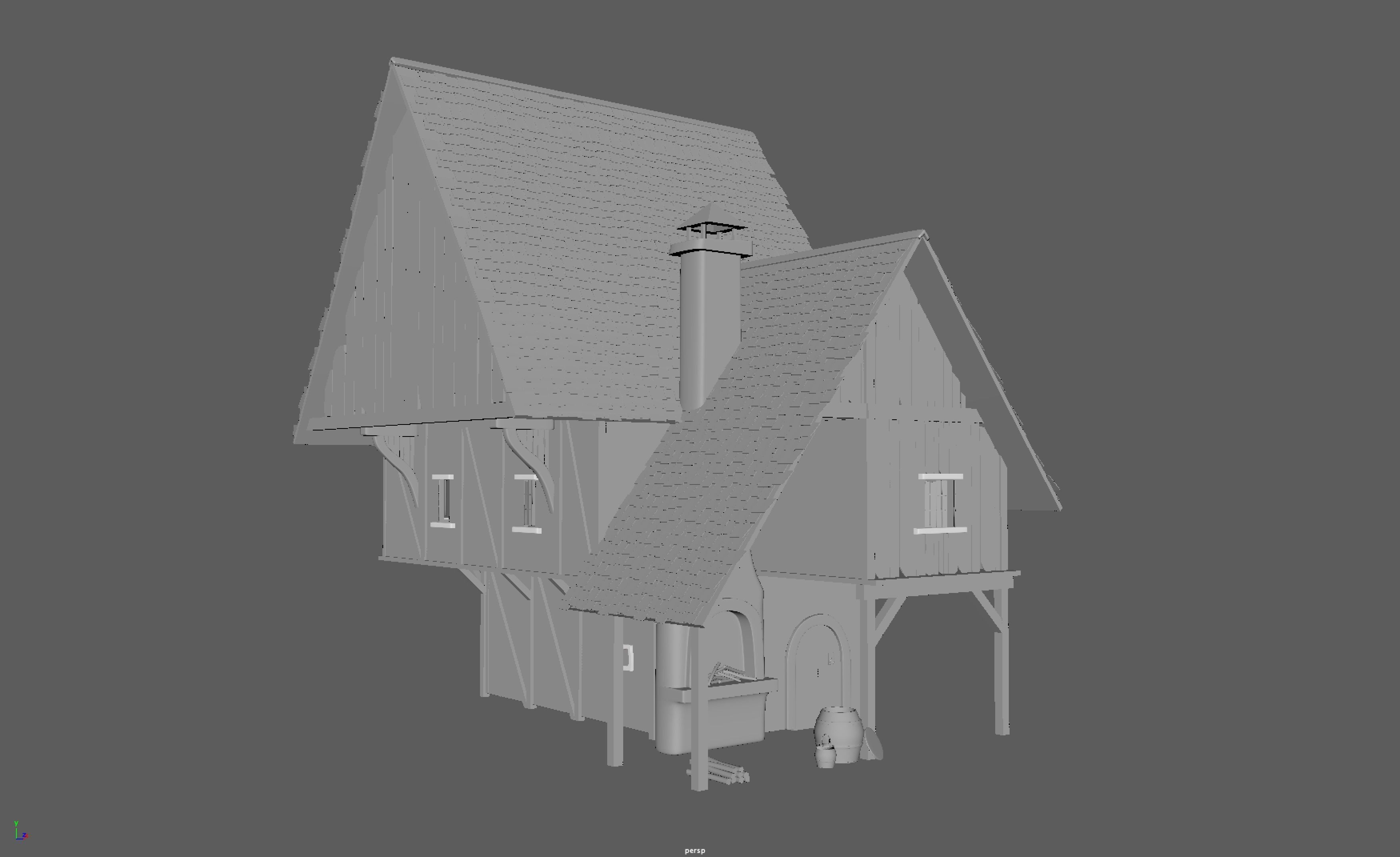 All materials in maya export fbx file Low-poly 3D model_11