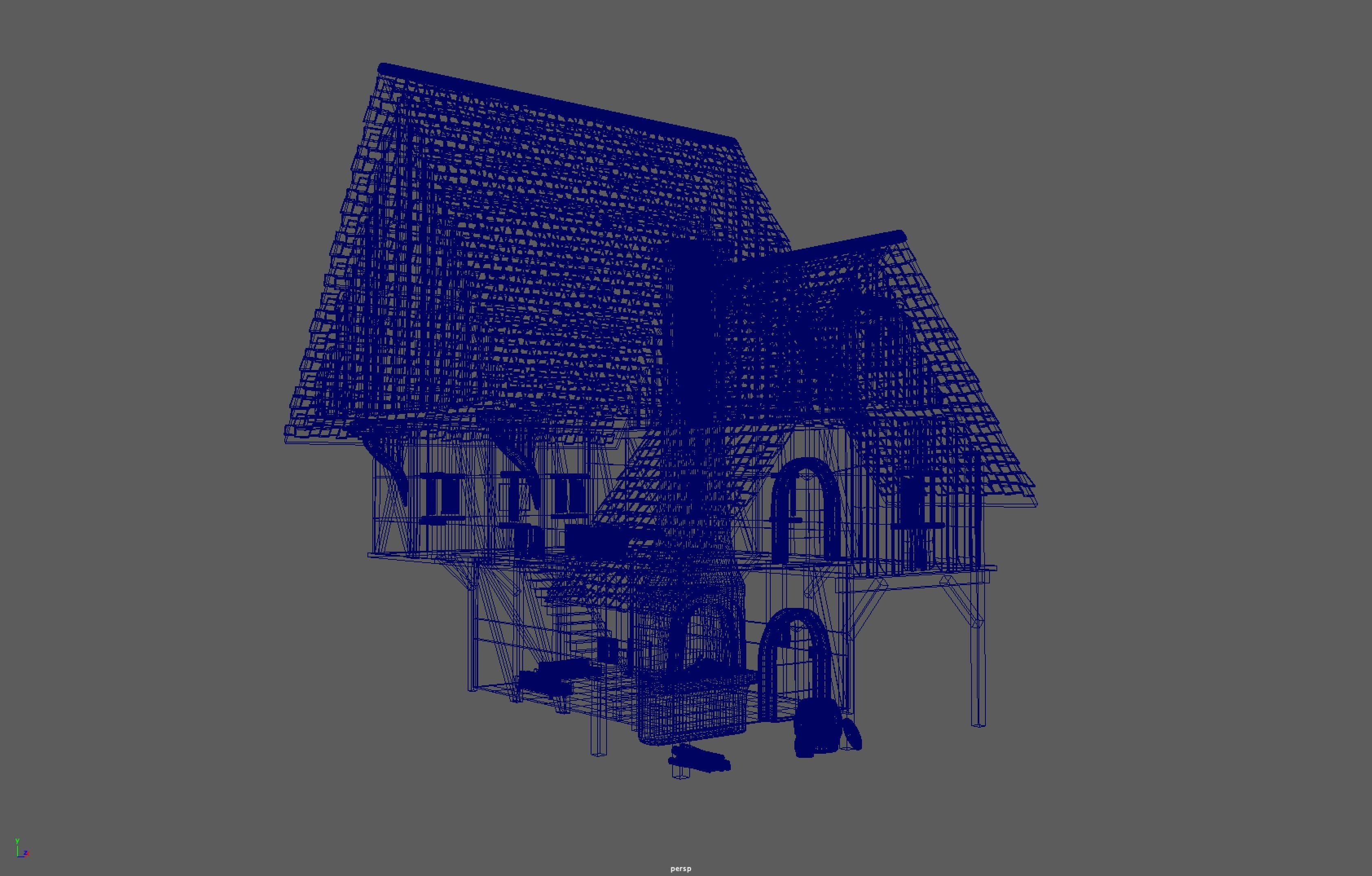 All materials in maya export fbx file Low-poly 3D model_13