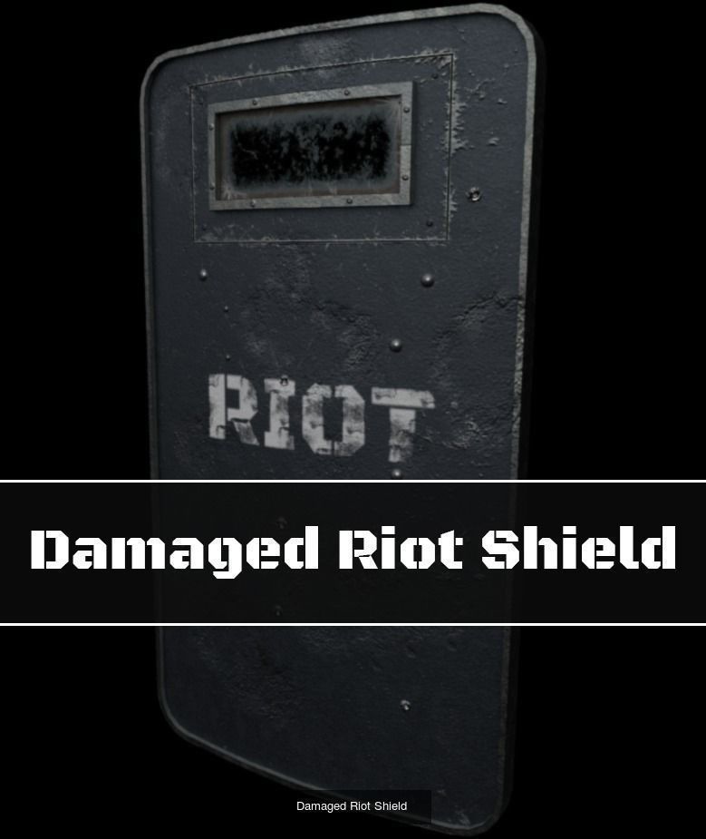 Balistic Police Shields 3D Model Collection_1