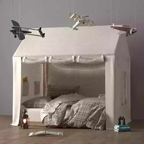 Tented Bed 3D model
