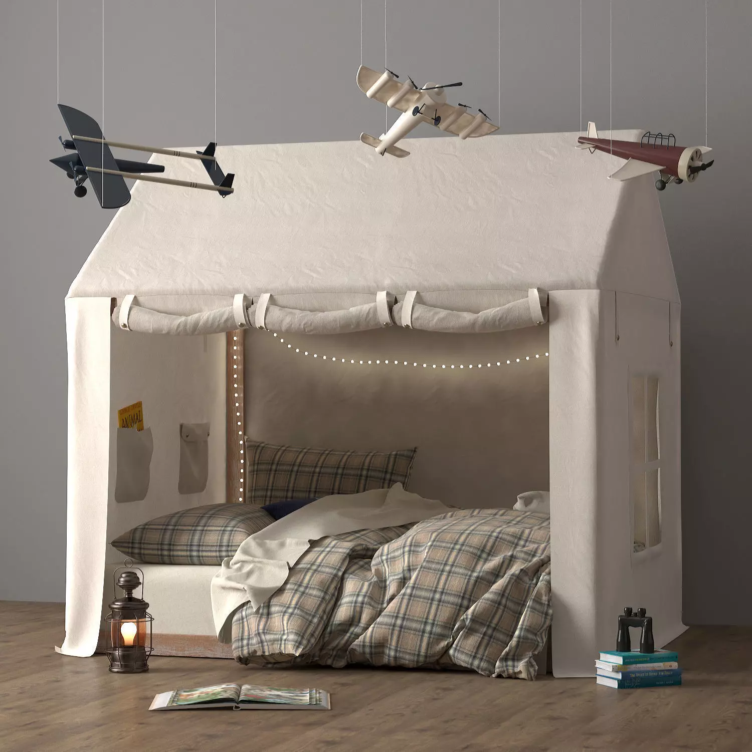 Tented Bed 3D model_0