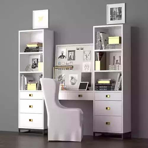 Avalon Study Wall Set 3D model