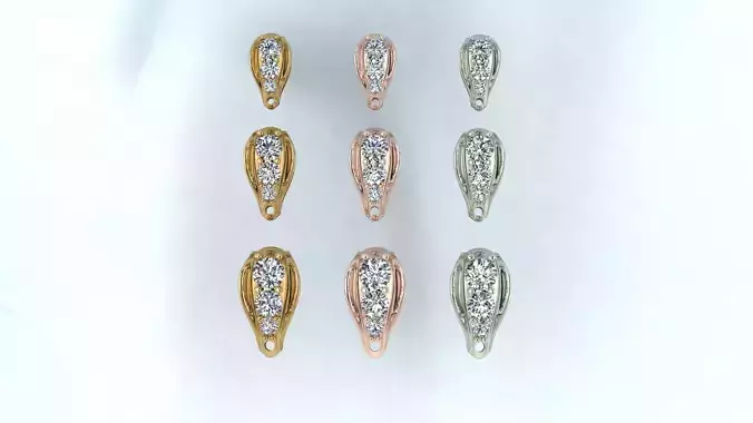 Diamond pendant bails