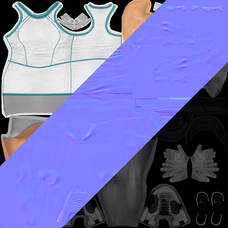 Tennis Player Girl Low-poly 3D model_20