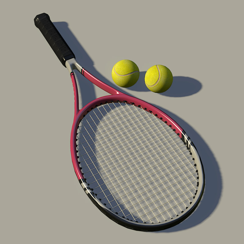 Tennis Player Girl Low-poly 3D model_23
