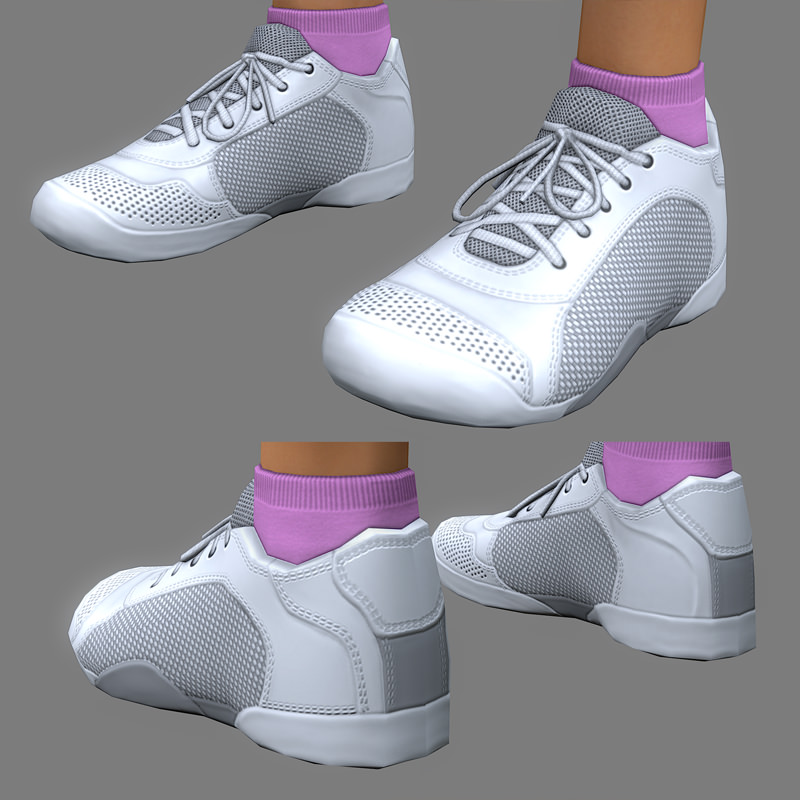 Tennis Player Girl Low-poly 3D model_15