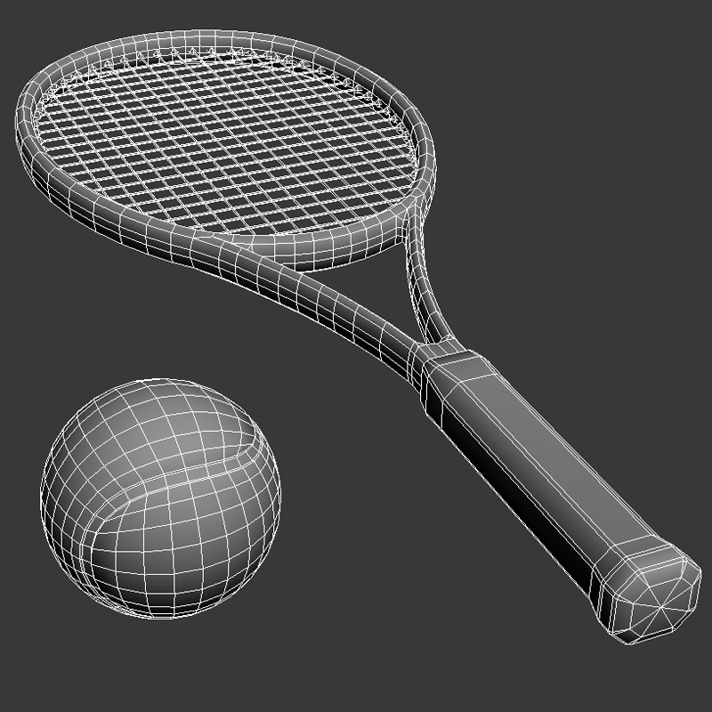 Tennis Player Girl Low-poly 3D model_25