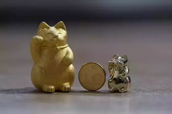 Maneki Neko cute chubby japanese lucky cat 3D print model